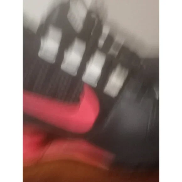 Nike Shox Avenue Womens Running Shoes Sneakers Black/Red 844131-003 Leather Sz 6 - Picture 4 of 13